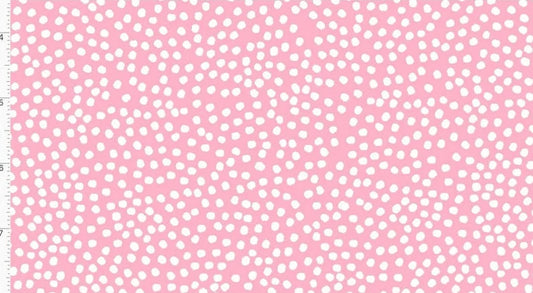 Pink and White Polka Dots, Bitty Dots yardage by Loralie Designs