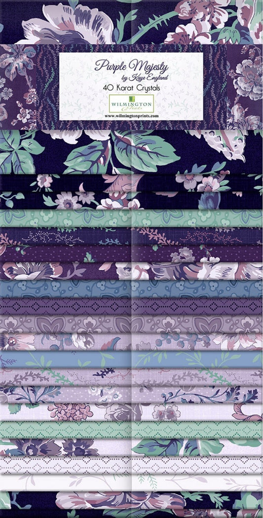 Purple Majesty, Purple, Lavender, Blue, Wilmington Prints, 2.5 inch strips, 40 Strips Total, Fabric Strips, Q840-684-840