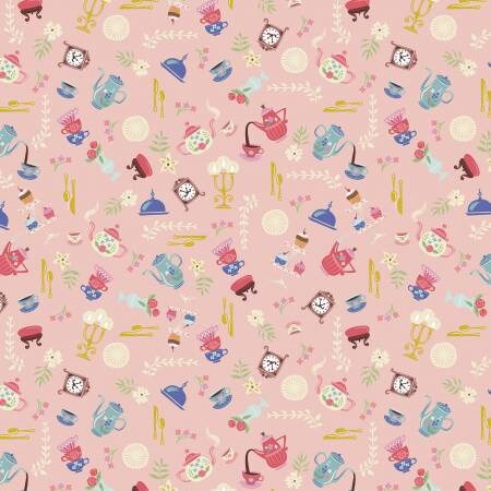 Beauty and the Beast, Objects, Pink, Miss Potts, Riley Blake Designs, cotton fabric yardage