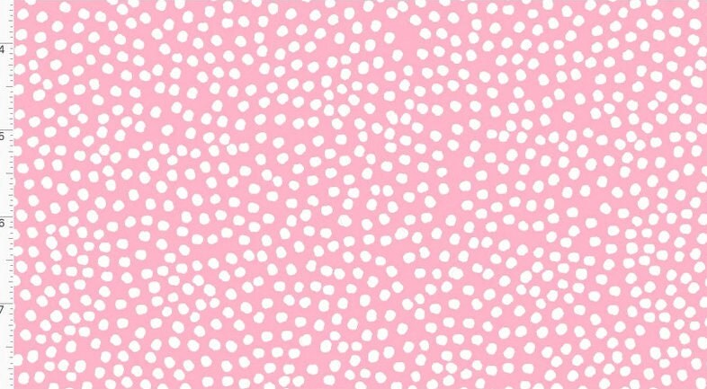 Pink Bitty Dots, Loralie Desisgns, White Polka Dots, Yardage, 692463