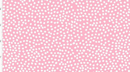 Pink Bitty Dots, Loralie Desisgns, White Polka Dots, Yardage, 692463