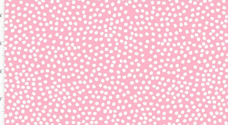Pink Bitty Dots, Loralie Desisgns, White Polka Dots, Yardage, 692463