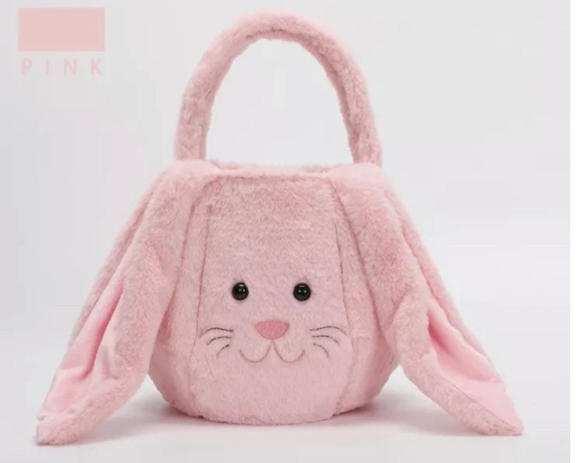 Easter Bunny Basket with name, Custom Personalization, Plush Bunny, Easter Basket Gift, Child’s name