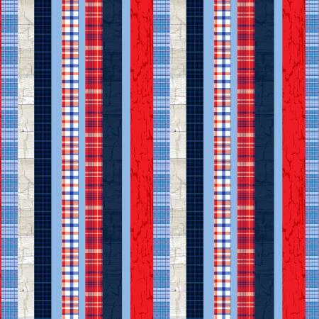 Patriotic Stripe Yardage, Patriotic Picnic, Red, White, Blue, Henry Glass Fabrics
