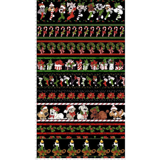 Holiday Borders Fabric Panel, Christmas Border, Loralei Designs, 692550