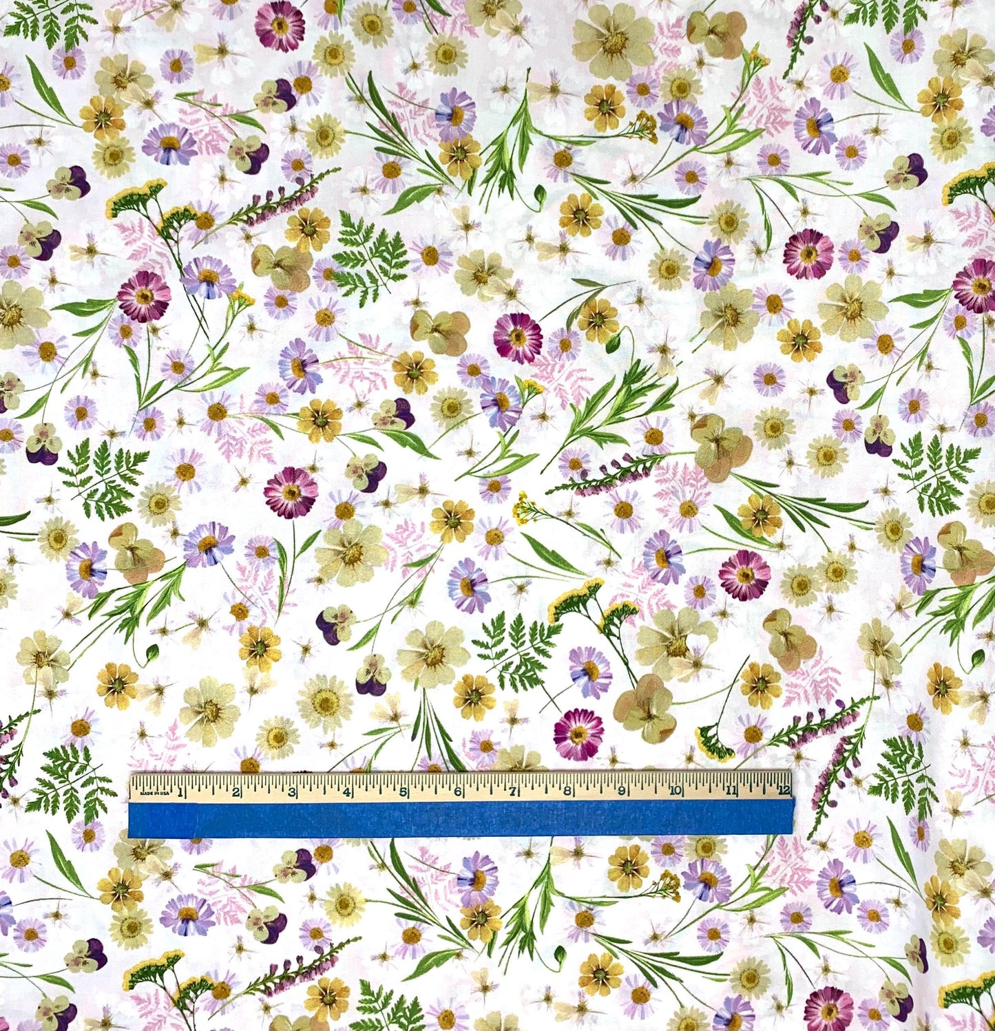 Pink Floral Yardage, Pink Potpourri Garden, Pink, Green, Benartex