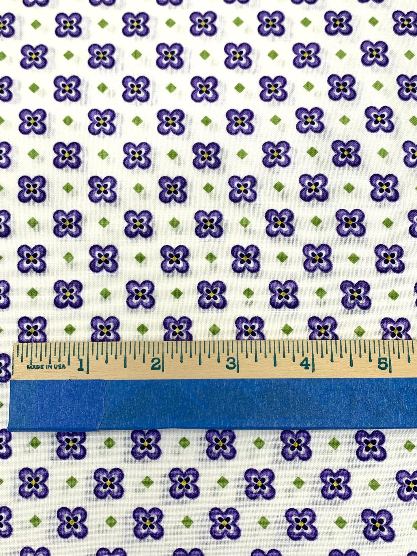 Natural White Purple Yardage, Elizabeth, Robert Kaufman, Cotton Fabric Yardage