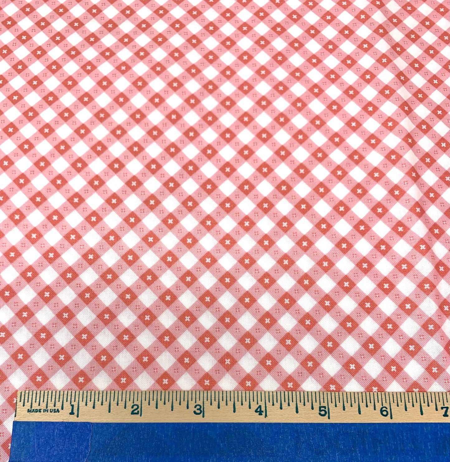 Pink White Plaid, Gingham Picnic, Poppie Cotton, Spring, Cotton Yardage