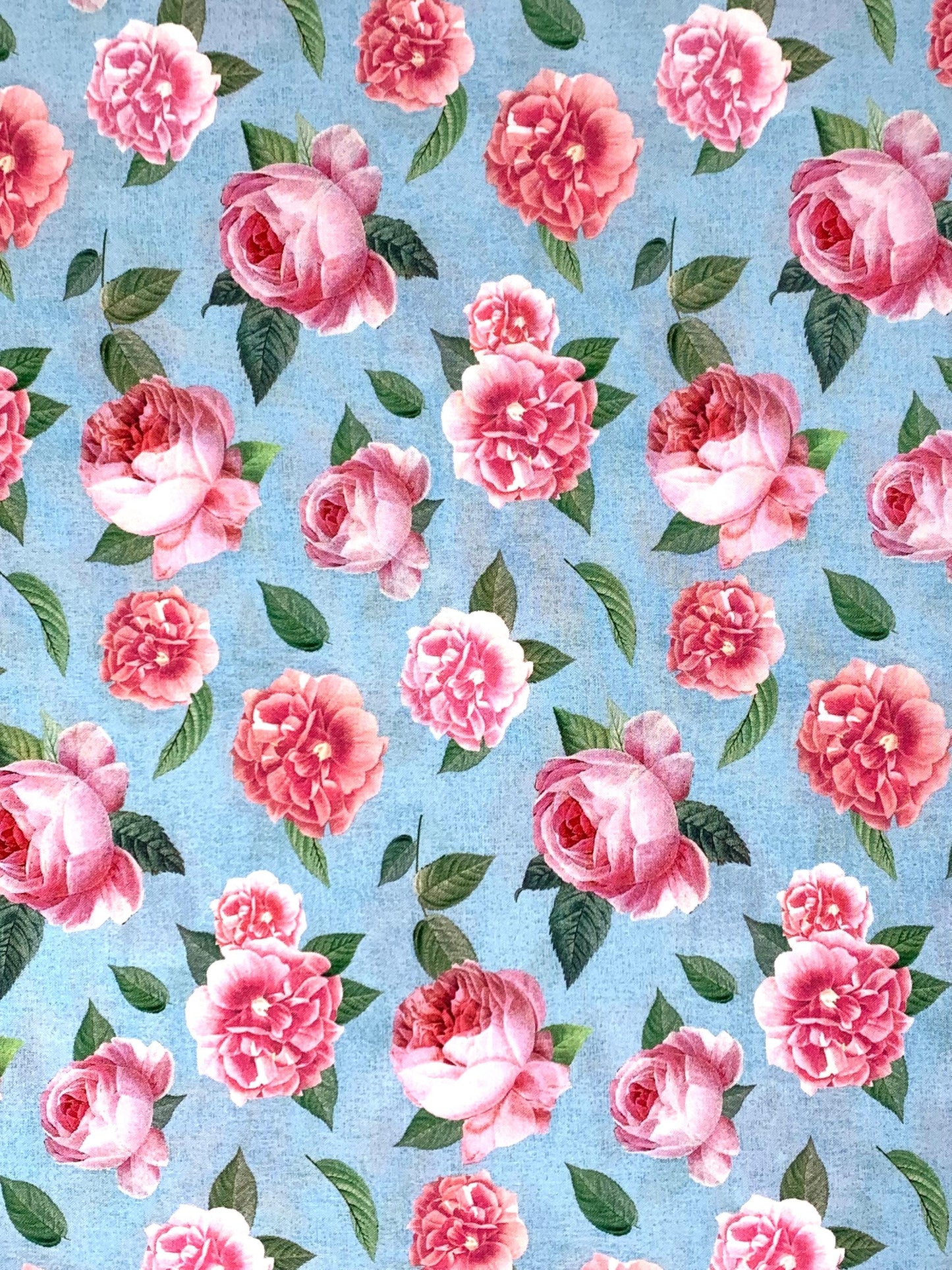 Blue Pink Floral yardage, Fleur, Pink, Flowers, Blooms, Blossoms, Timeless Treasres