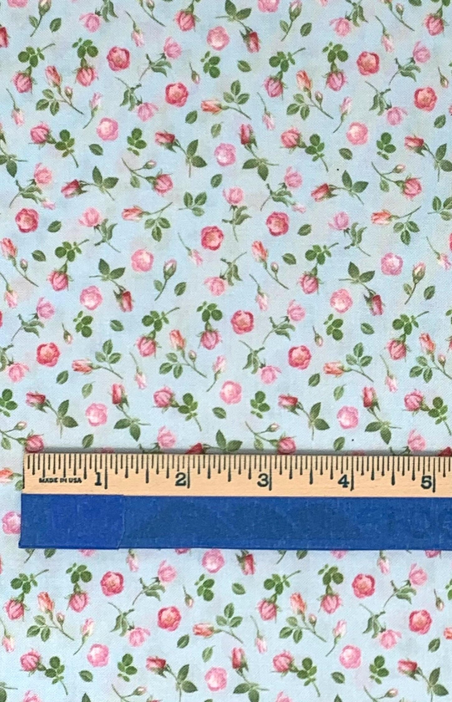 Blue Pink Floral yardage, Fleur, Small Blossoms, Pink, Flowers, Blooms, Blossoms, Timeless Treasres