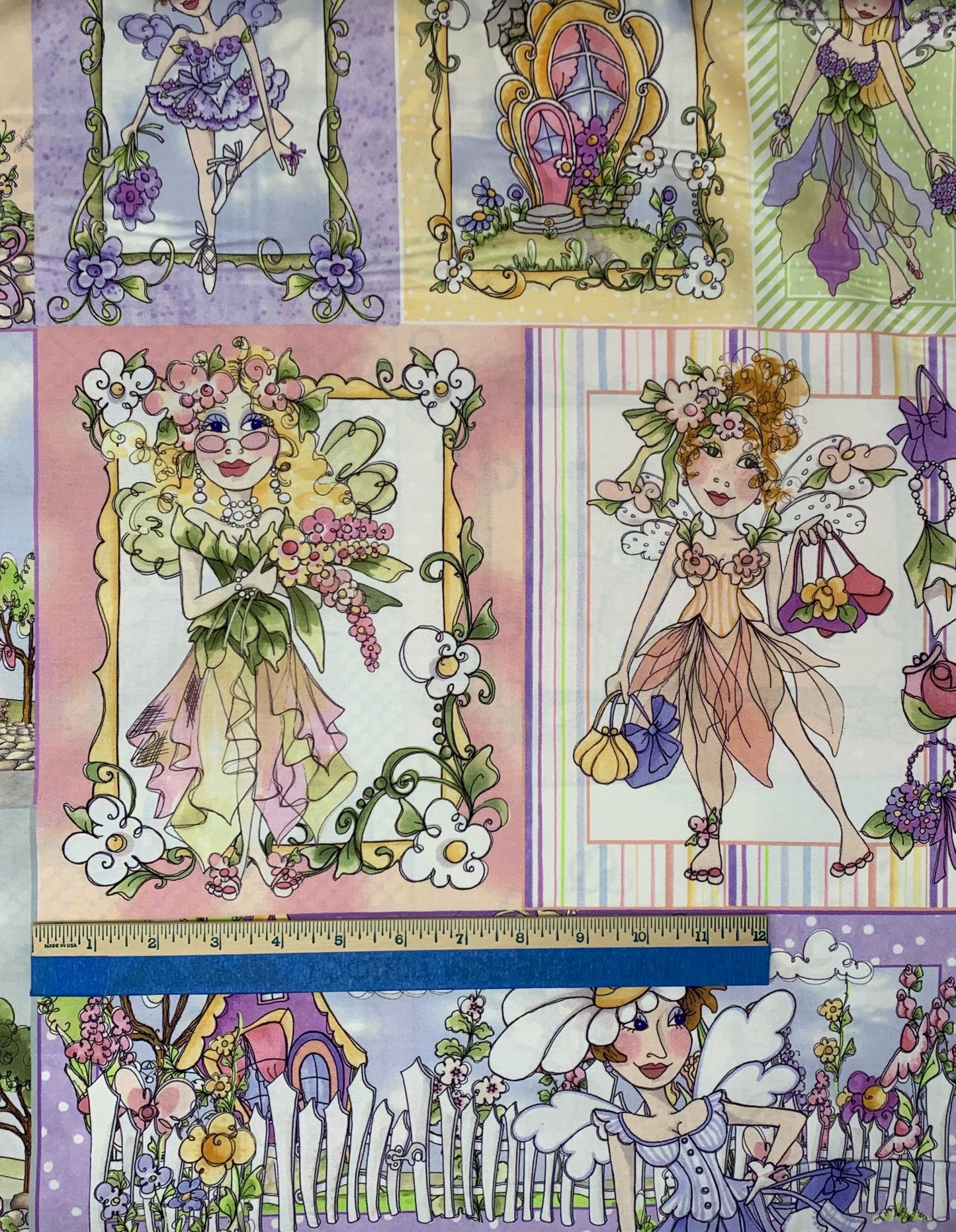 Very Fairy Fabric Panel, Fairies Panel, Loralie Designs