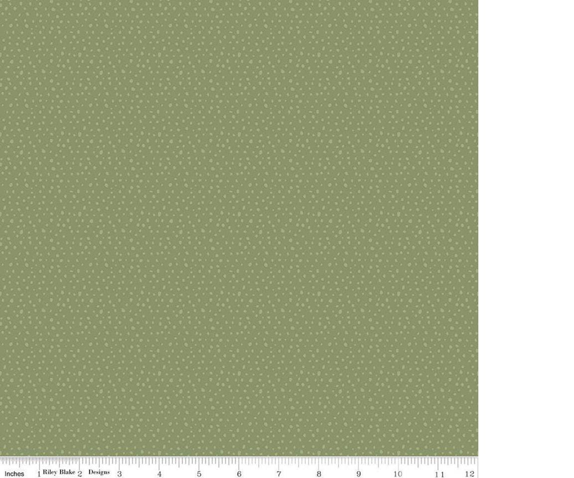 Green yardage, Love Me More, Seeds Green, Riley Blake, Cotton Fabric Yardage