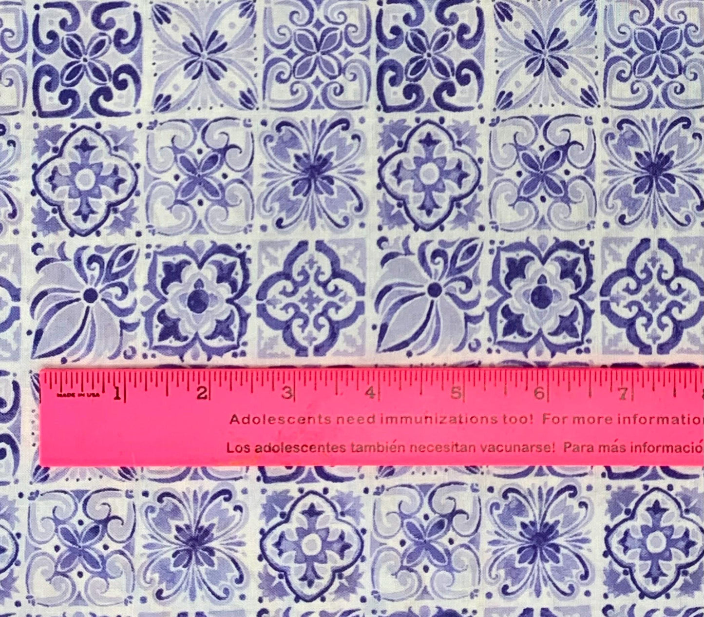 Lavender Purple Tiles Fabric Yardage, Lavender Lemonade, Lavender Tiles, Wilmington Prints