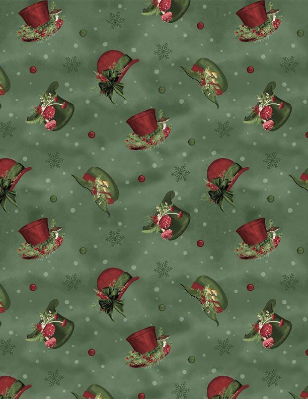 Christmas Winter Fabric Squares, Woodland Snowmen, Wilmington Prints, 5 inches, 42 squares