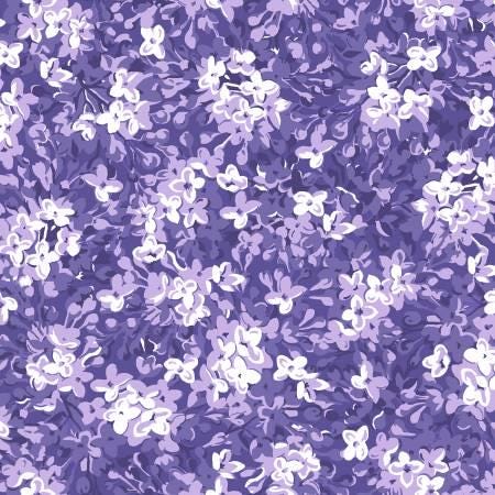 Purple Green Floral Layer Cake, Lilac Lane, Purple, Green, Maywood Studio, 10 inch squares