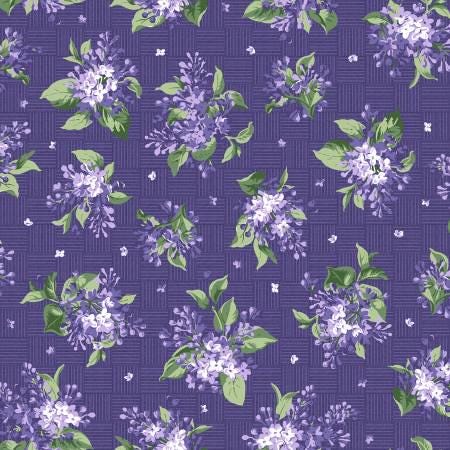 Purple Green Floral Layer Cake, Lilac Lane, Purple, Green, Maywood Studio, 10 inch squares