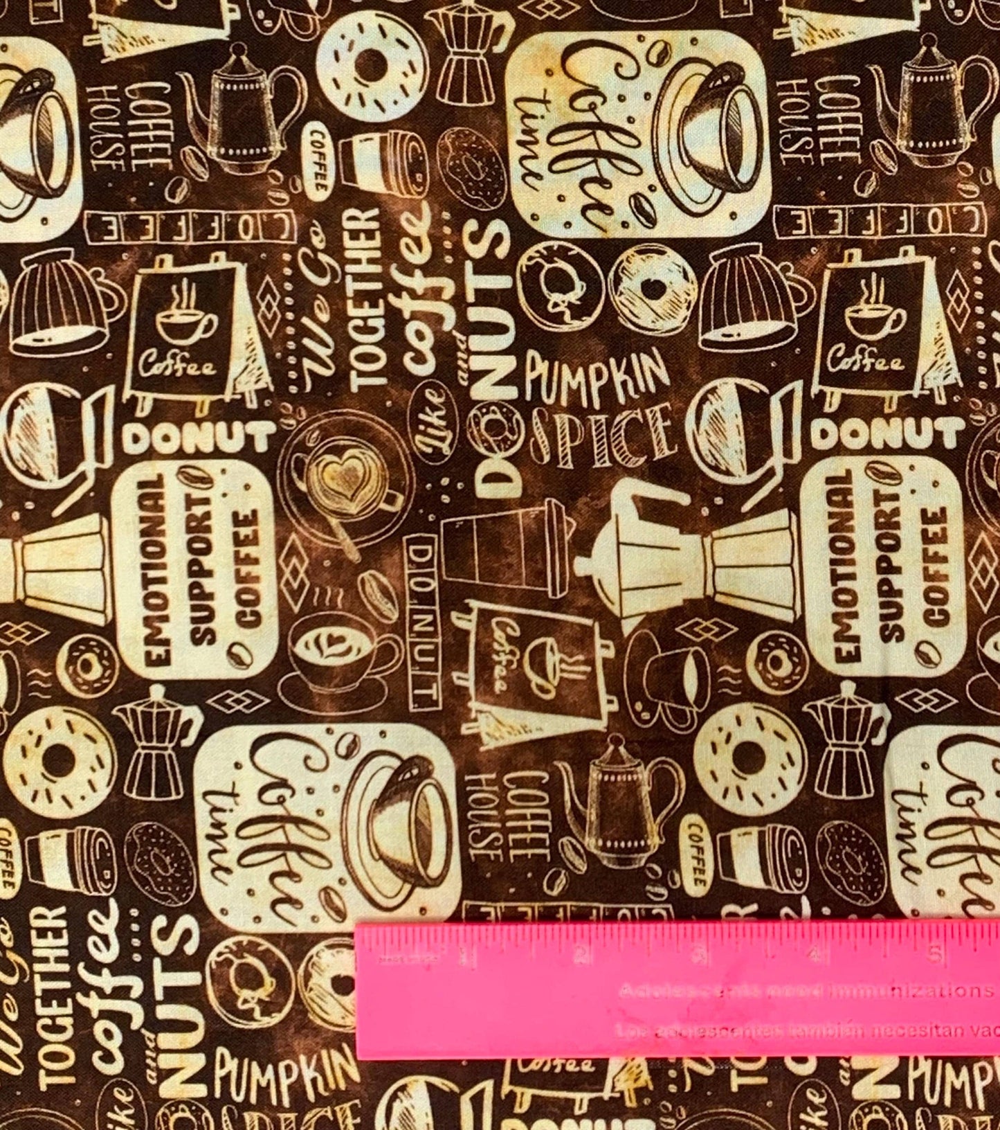 Coffee Fabric Yardage: Latte Art by 3 Wishes
