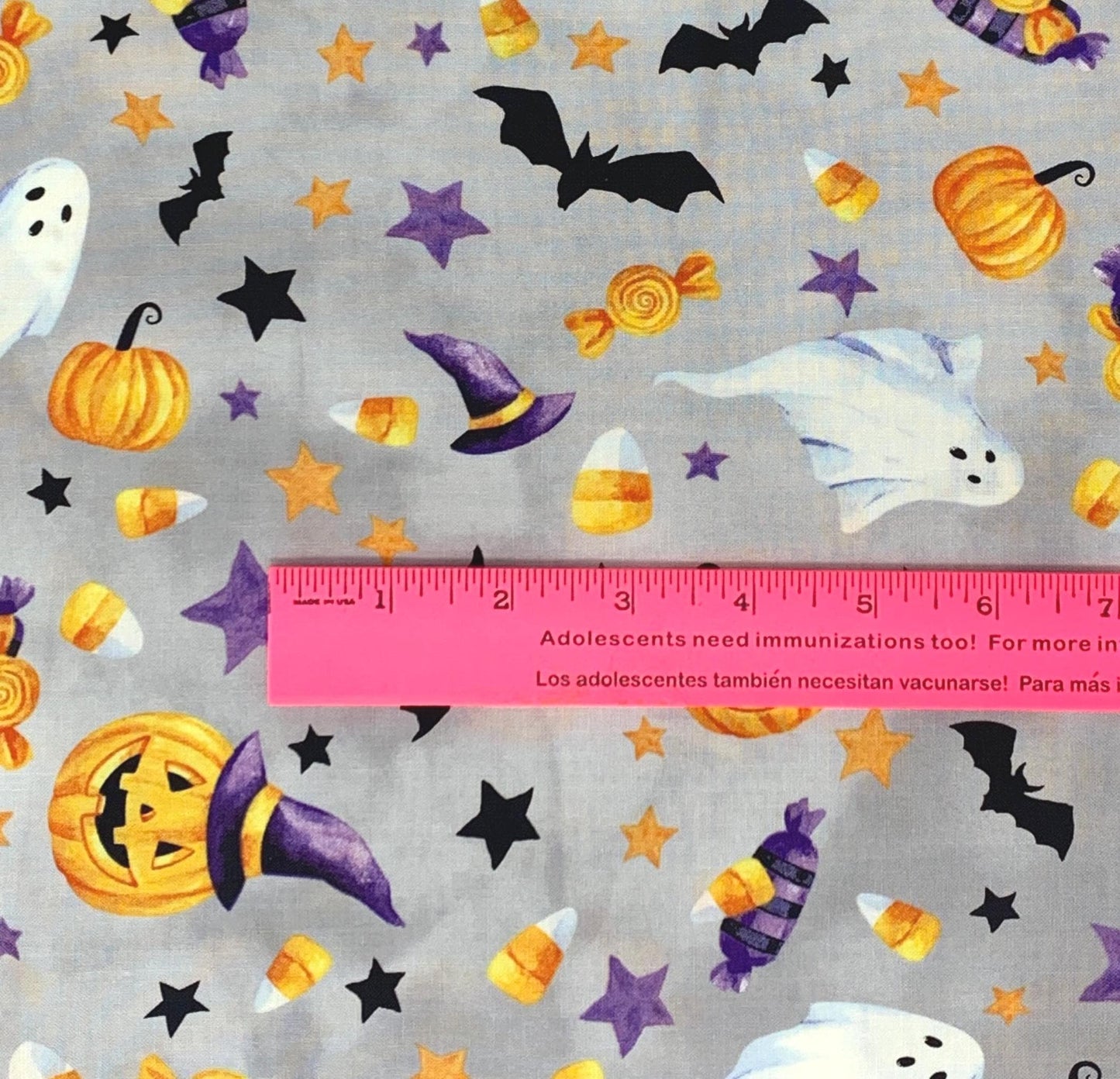 Halloween Fabric Yardage: Boo!, Pumpkins, Ghosts, Bats - Hoffman Fabric