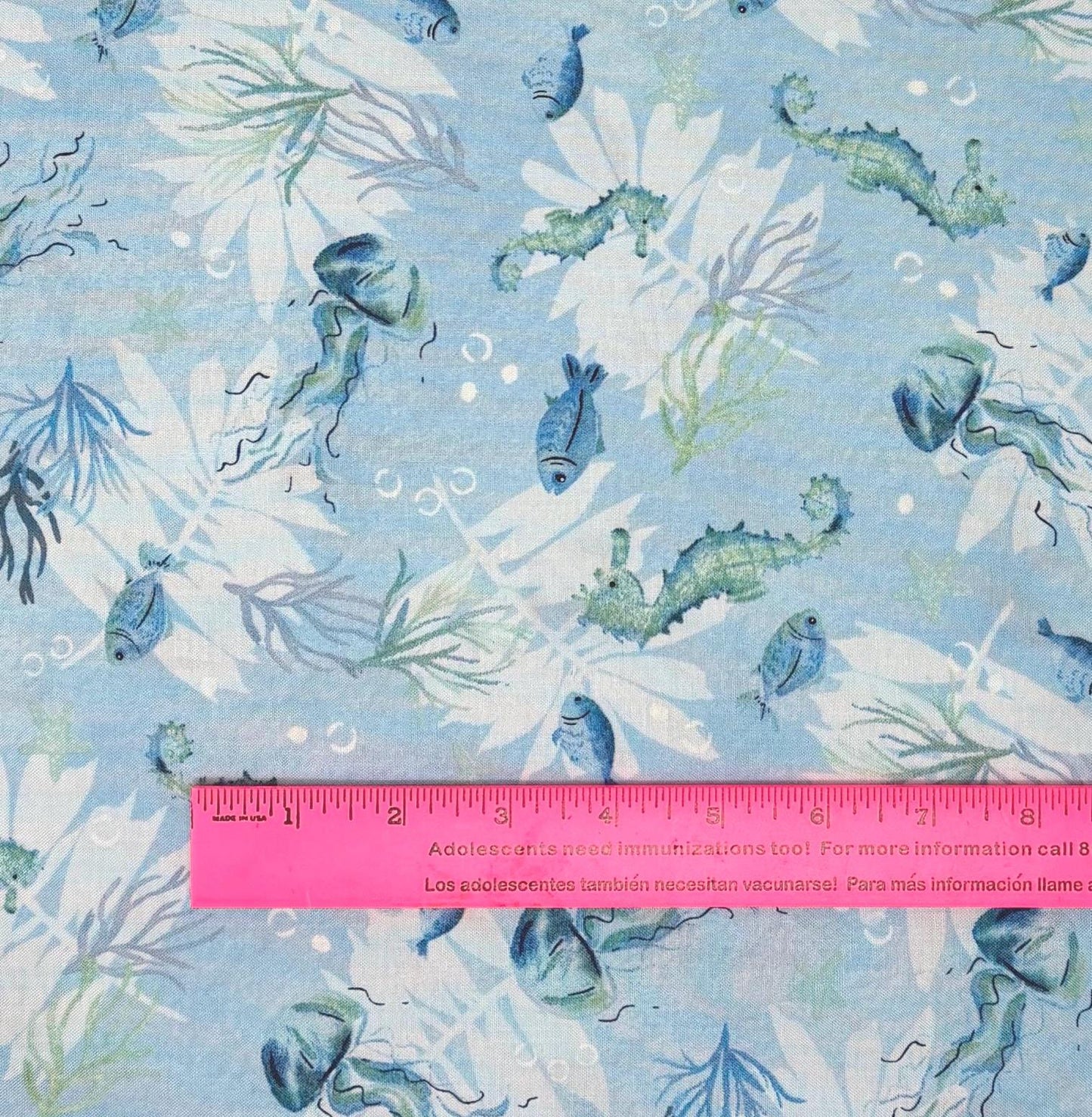 Blue Sea Life Fabric Yardage: Underwater Wonder, Wilmington Prints
