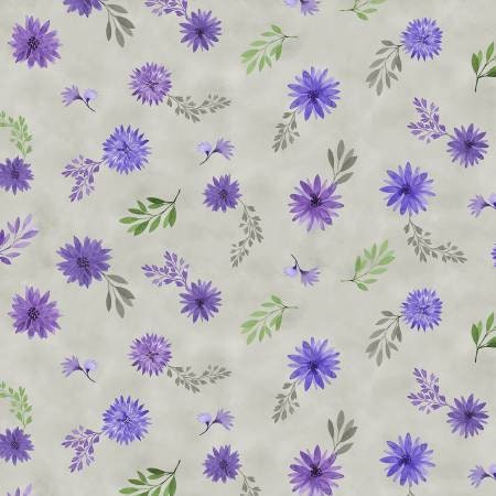 Amethyst Magic - Small Floral Yardage