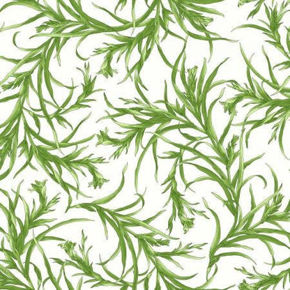 Sommersville - Floral Fat Quarter Bundle, Leaves, Stripes, Pink, White, Green, Maywood Studio, 24 Pieces, Precut Quilt Fabric