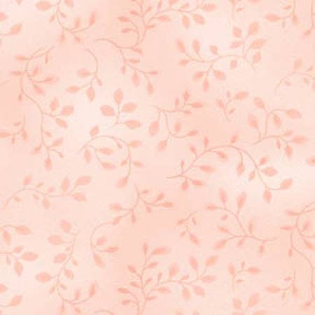 Blush Pink Fabric, Vines, Henry Glass, Cotton Fabric, Yardage