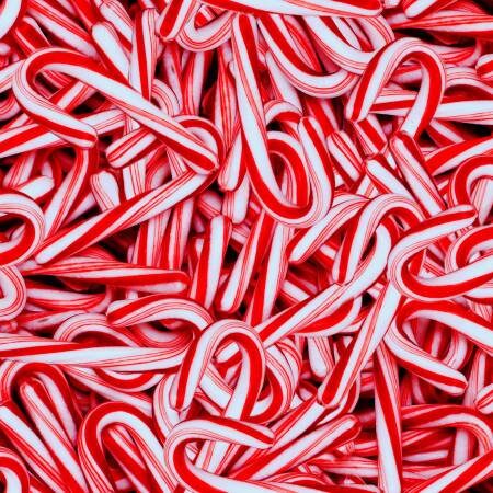 Candy Cane Fabric, Christmas yardage, Red, White, T4872H-75