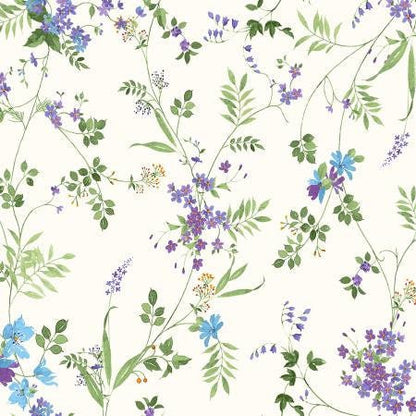 Flower Shop - Floral Fabric Strips, Pink, Lavender, Blue, Green, 2.5 inch strips, Clothworks