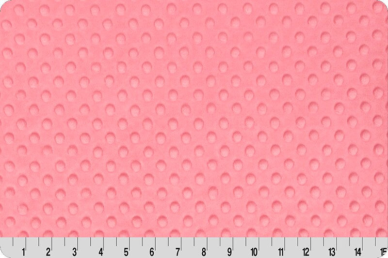 Bubble Gum Cuddle Dimple, Pink, Shannon Fabrics, Minky Yardage