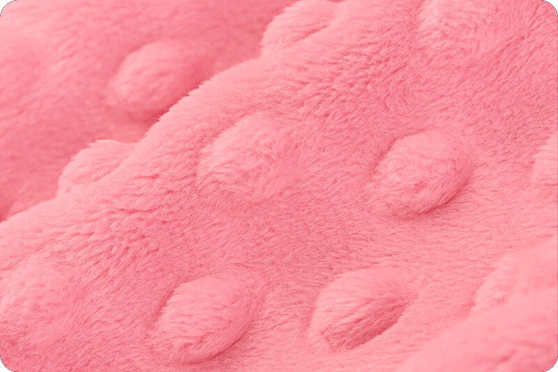 Bubble Gum Cuddle Dimple, Pink, Shannon Fabrics, Minky Yardage