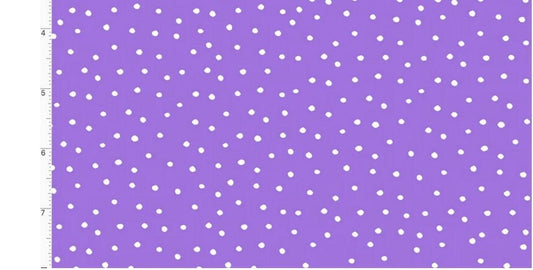 Lilac Dinky Dots, Loralie Desisgns, White Polka Dots, Yardage, 692436