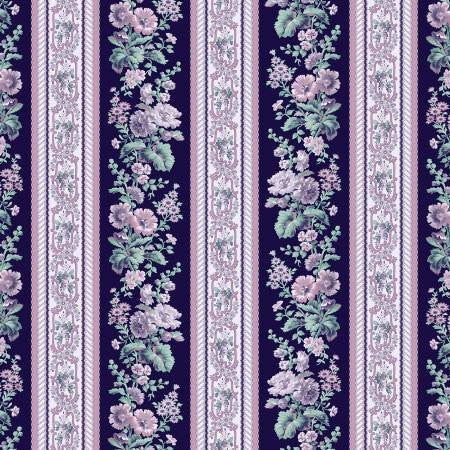 Purple Majesty Stripe, Purple Lavender Yardage, Wilmington Prints