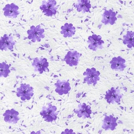 Purple Floral Yardage, Natural Textures in Purple, Robert Kaufman, FLH212106