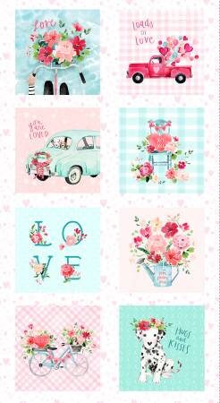 Valentine Panel, XOXO, Heatherlee Chan, Heart Fabric