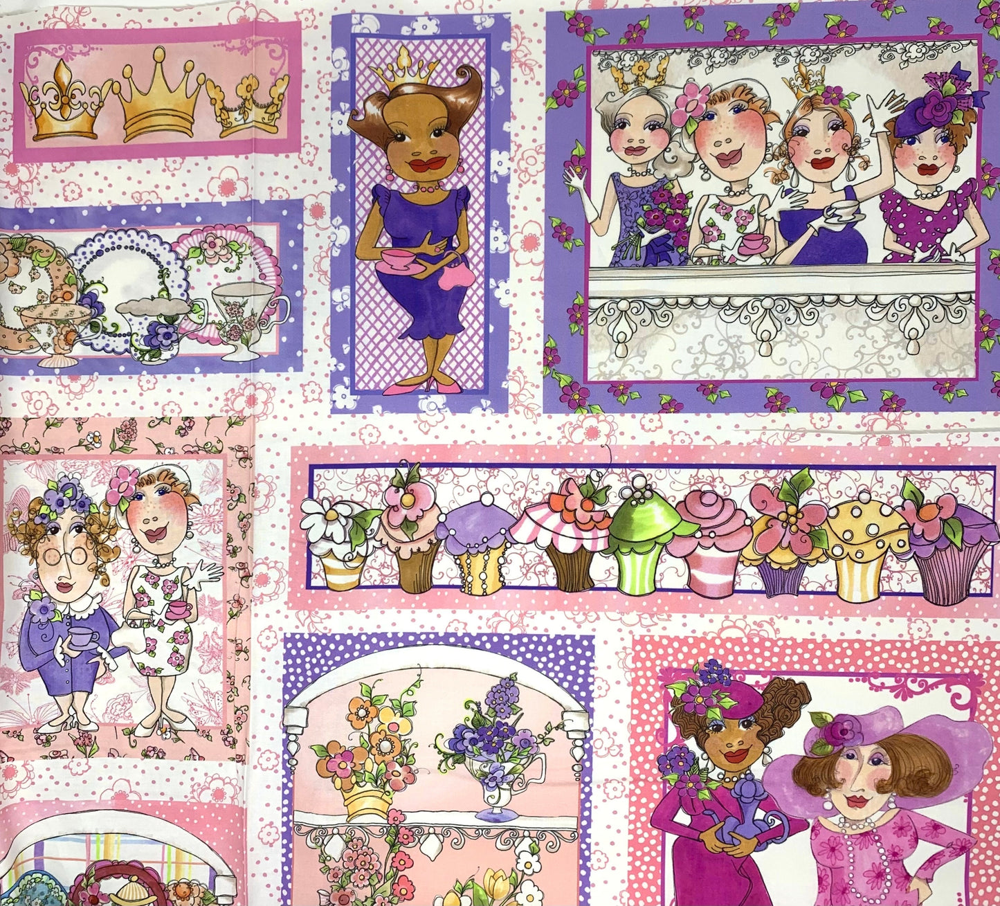 Royal Tea Fabric Panel, Tea Party, Loralei Designs, 692518