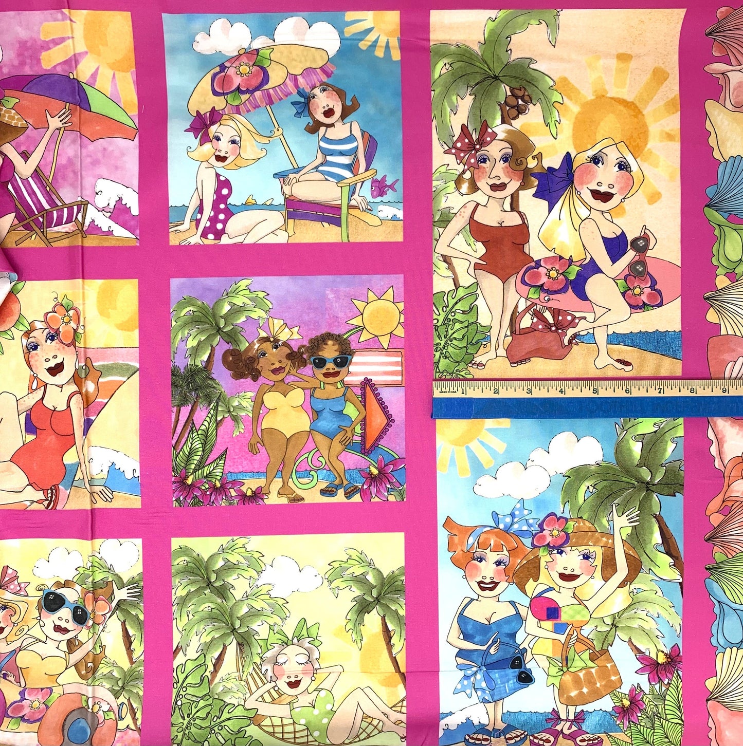 Wanna Beach Fabric Panel, Loralei Designs, 692635