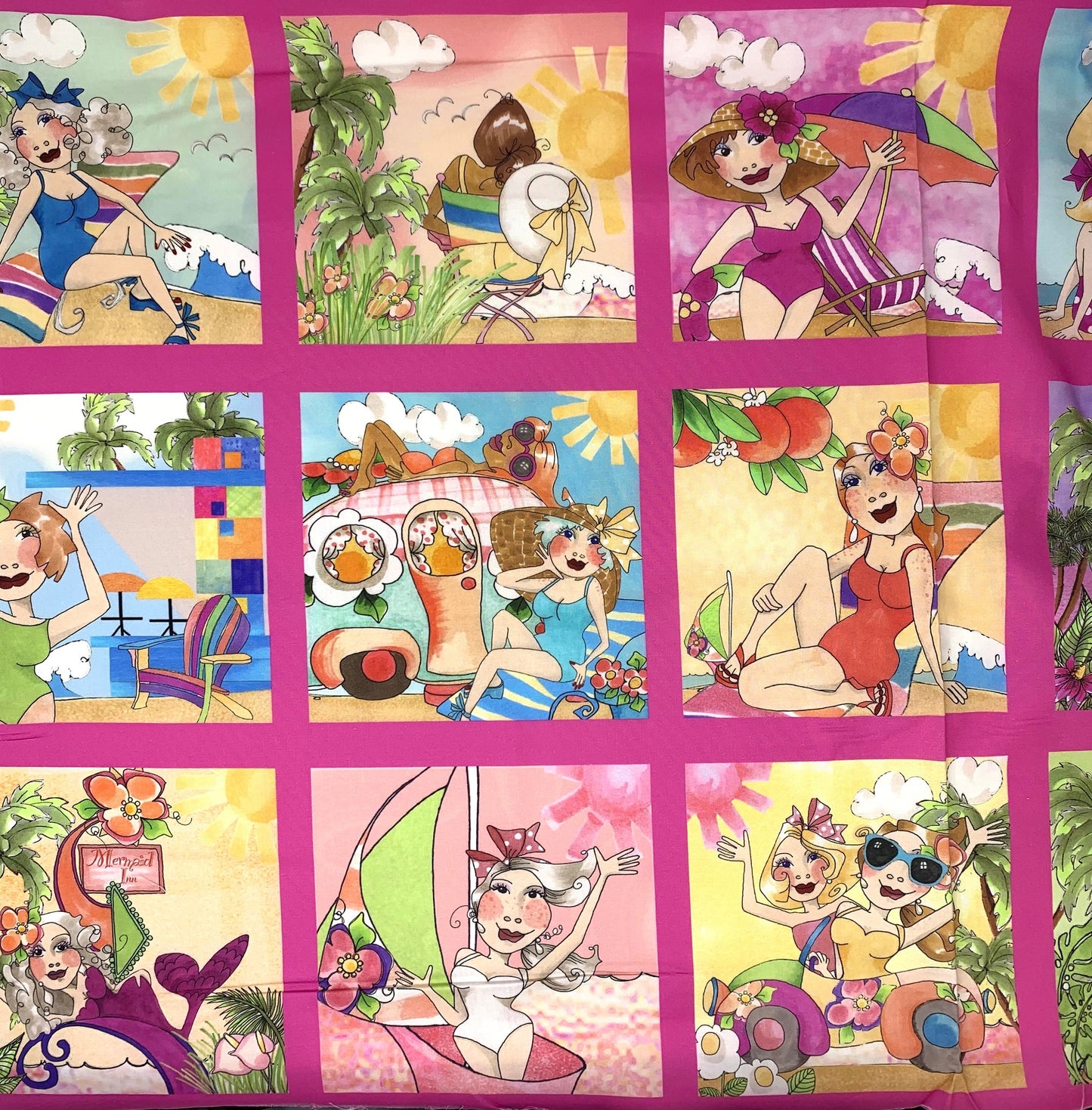 Wanna Beach Fabric Panel, Loralei Designs, 692635
