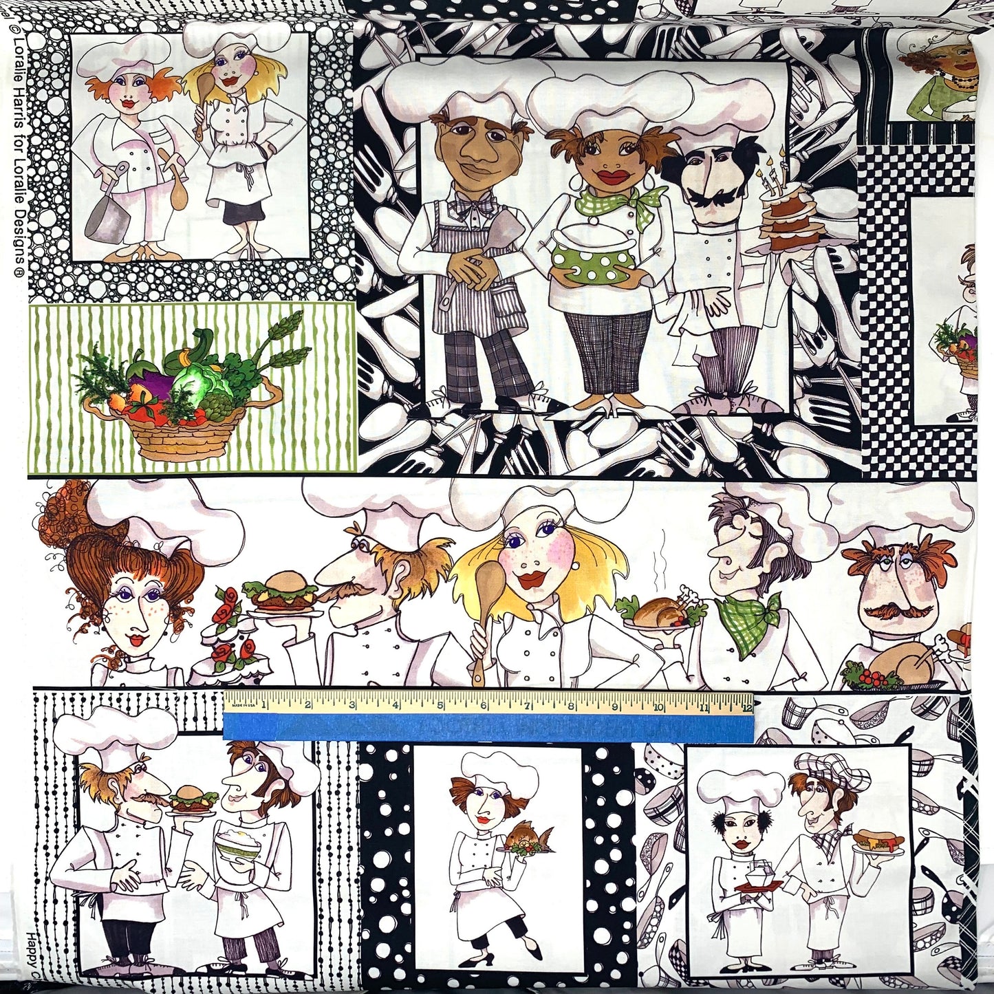 Happy Chefs Fabric Panel, Cooks, Cooking, Loralei Designs, 692620