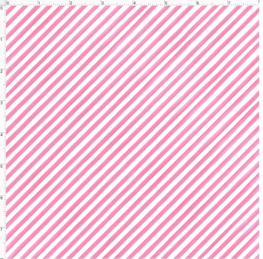 Pink White Bias Stripe, Loralie Desisgns, Baby Bias Pink Stripe, Yardage, 692462