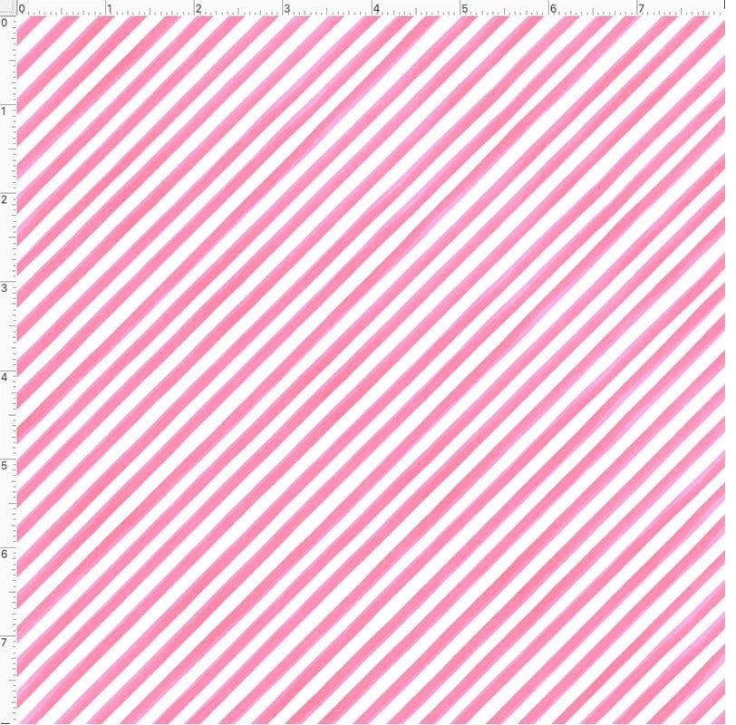 Pink White Bias Stripe, Loralie Desisgns, Baby Bias Pink Stripe, Yardage, 692462