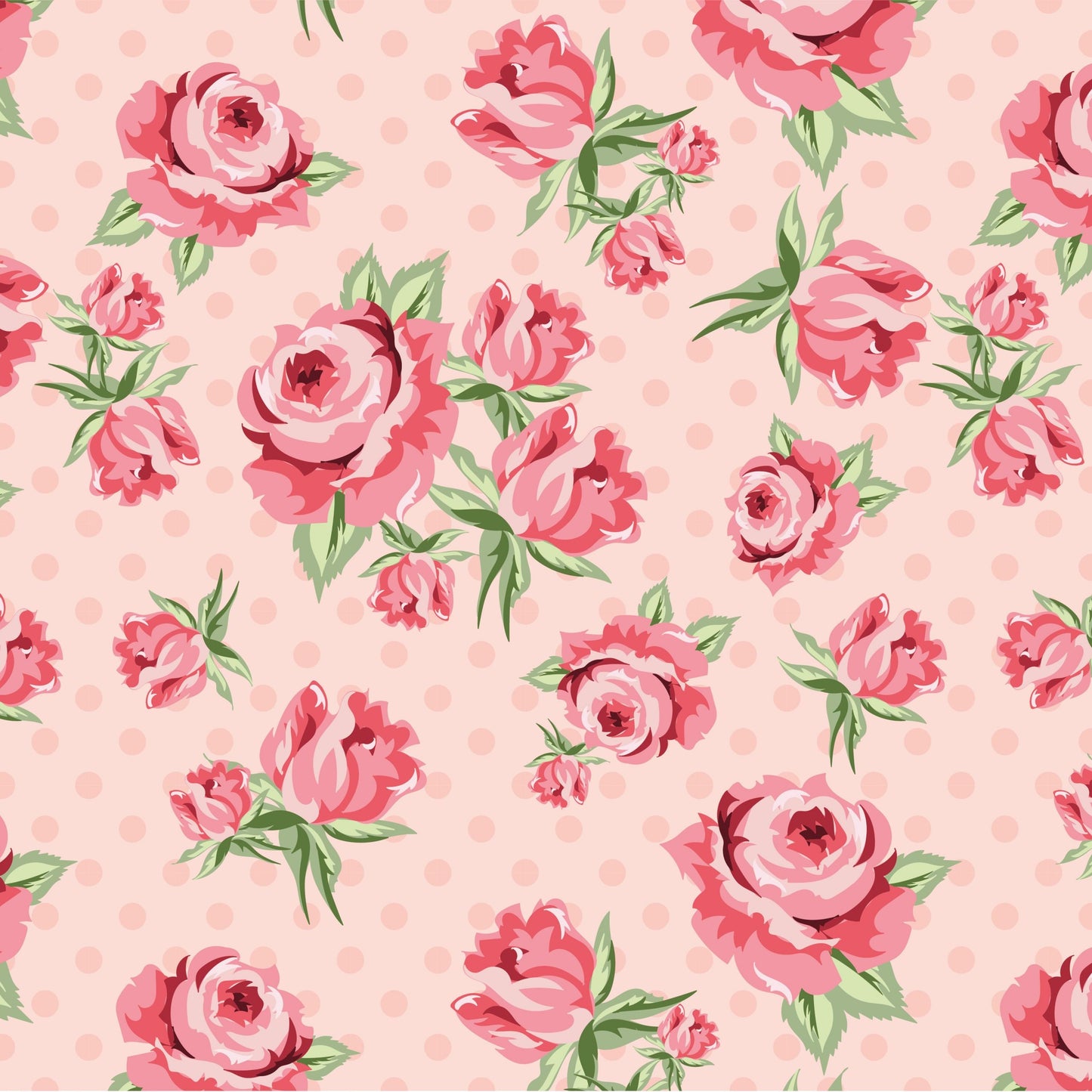 Pink Floral, Prize Roses, Poppie Cotton, Spring, Cotton Yardage