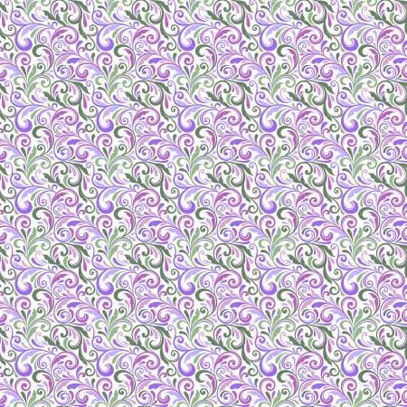 Floral Fabric Squares, Charm Pack, Miss Marguerite, Pink, Purple, Blue, Green, Benartex, 5 inch squares