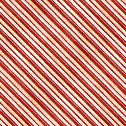 Christmas Fabric Strips: Time for Hot Cocoa, Red & Black Prints