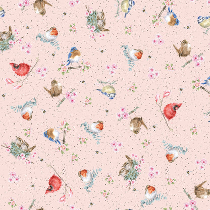 Pink Bird Fabric: Bramble Patch Maywood Studio Yardage
