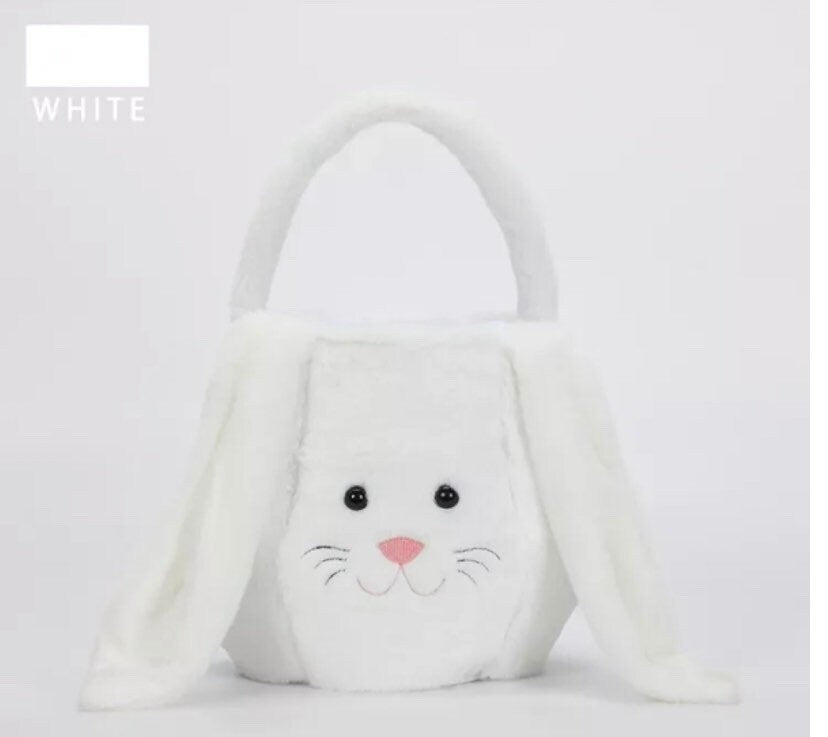 Easter Bunny Basket with name, Custom Personalization, Plush Bunny, Easter Basket Gift, Child’s name