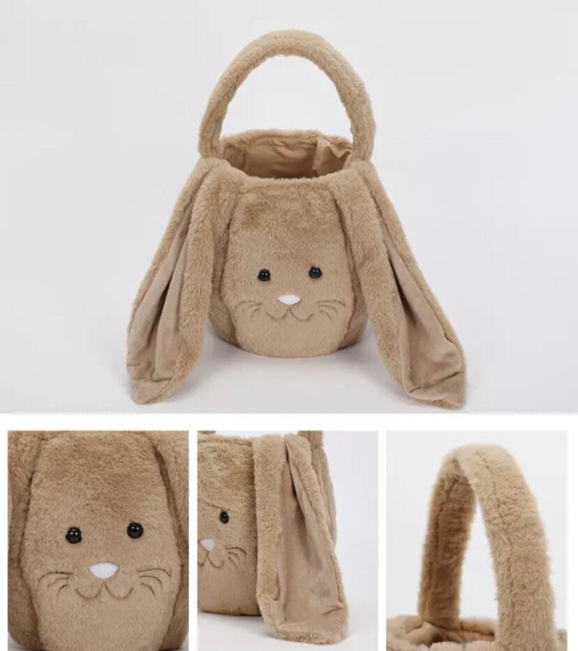 Easter Bunny Basket with name, Custom Personalization, Plush Bunny, Easter Basket Gift, Child’s name