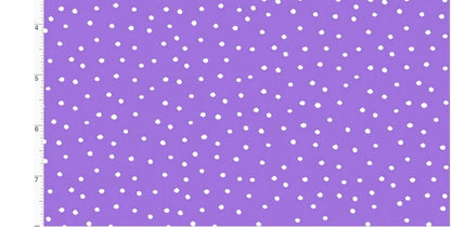 Lilac Dinky Dots, Loralie Desisgns, White Polka Dots, Yardage, 692436