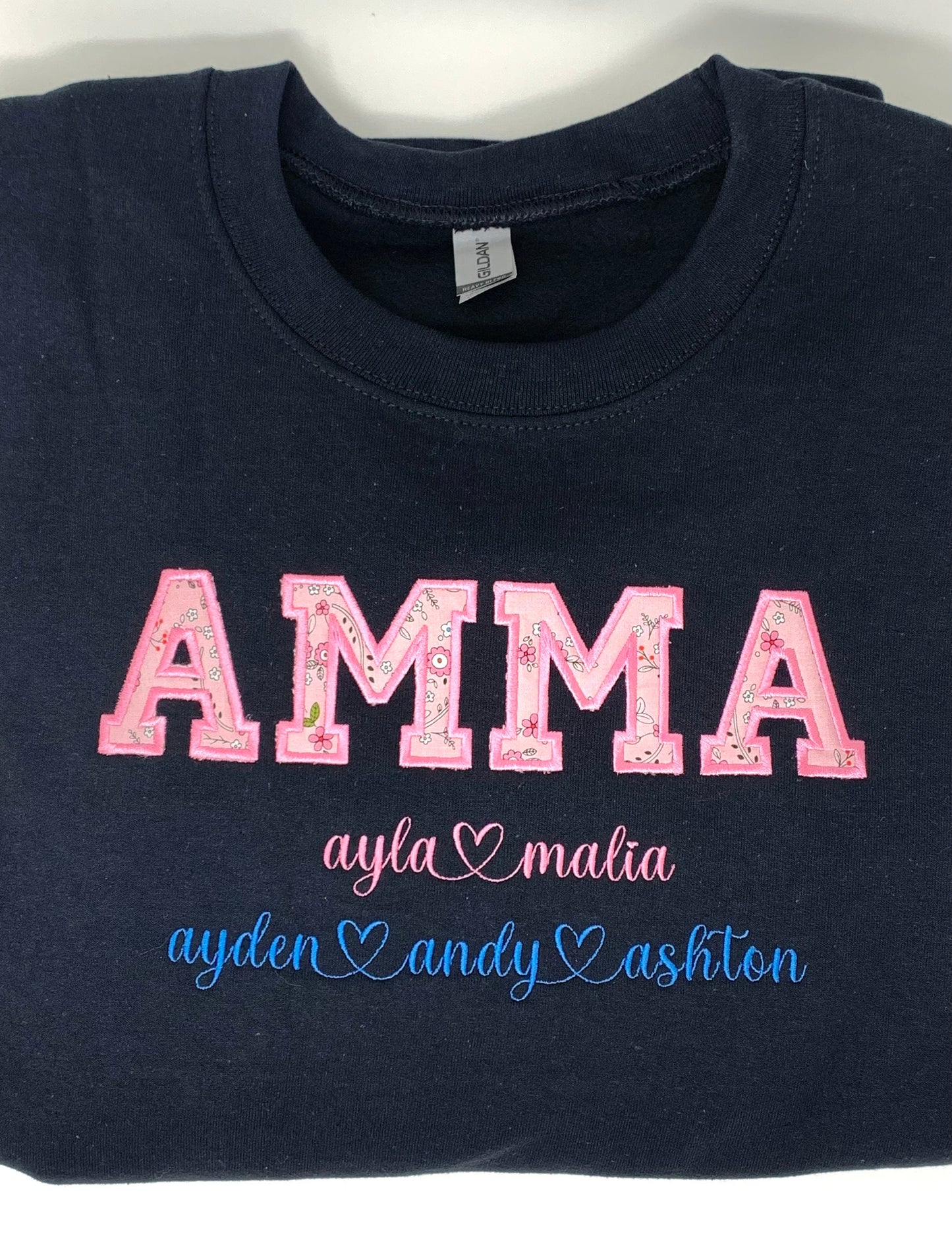 Personalized MAMA sweatshirt, custom sweatshirt personalized shirt, Shabby chic appliqué, Mothers Day Gift