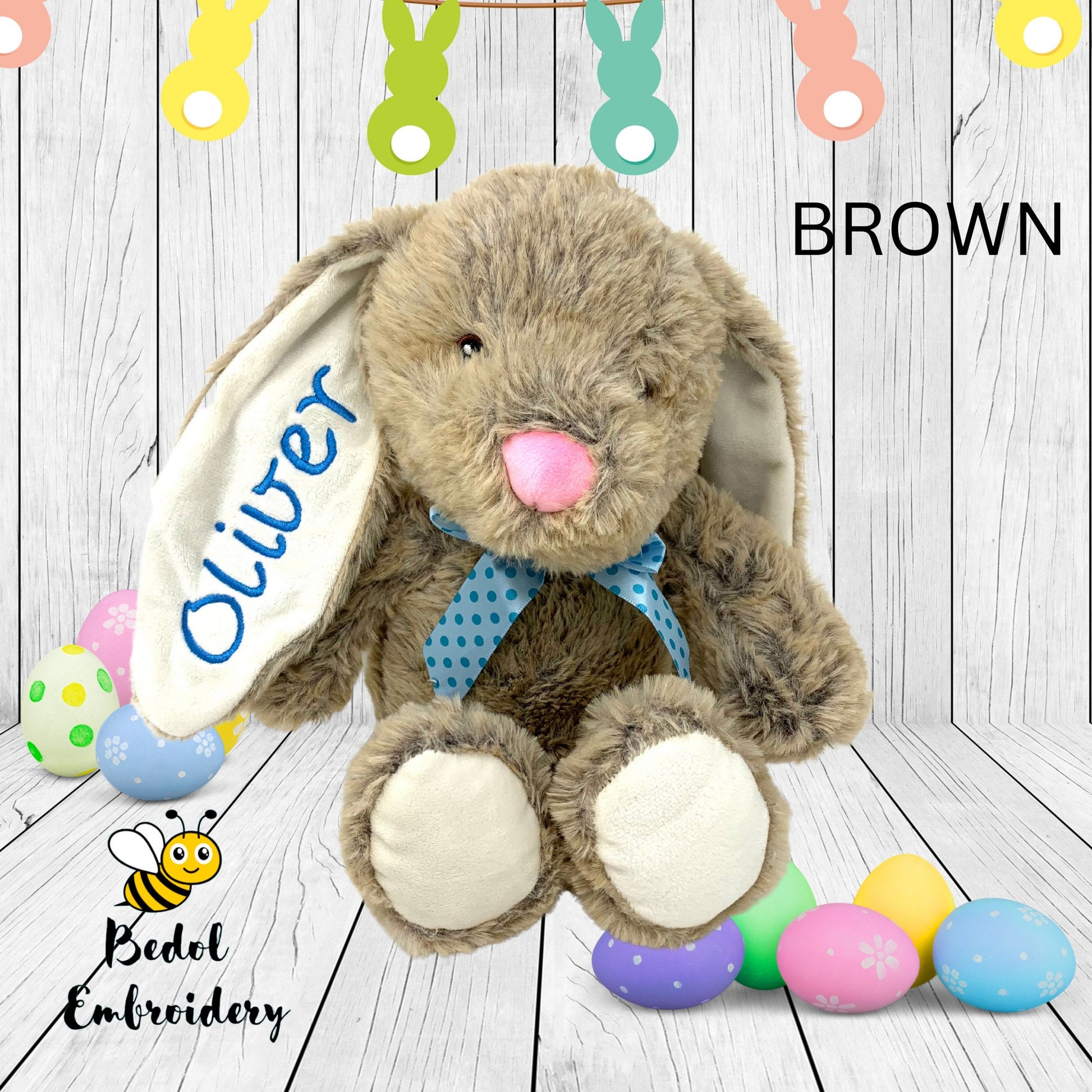 Easter Spring Bunny, Custom Personalization, Plush Bunny, Easter Basket Gift, Child’s name