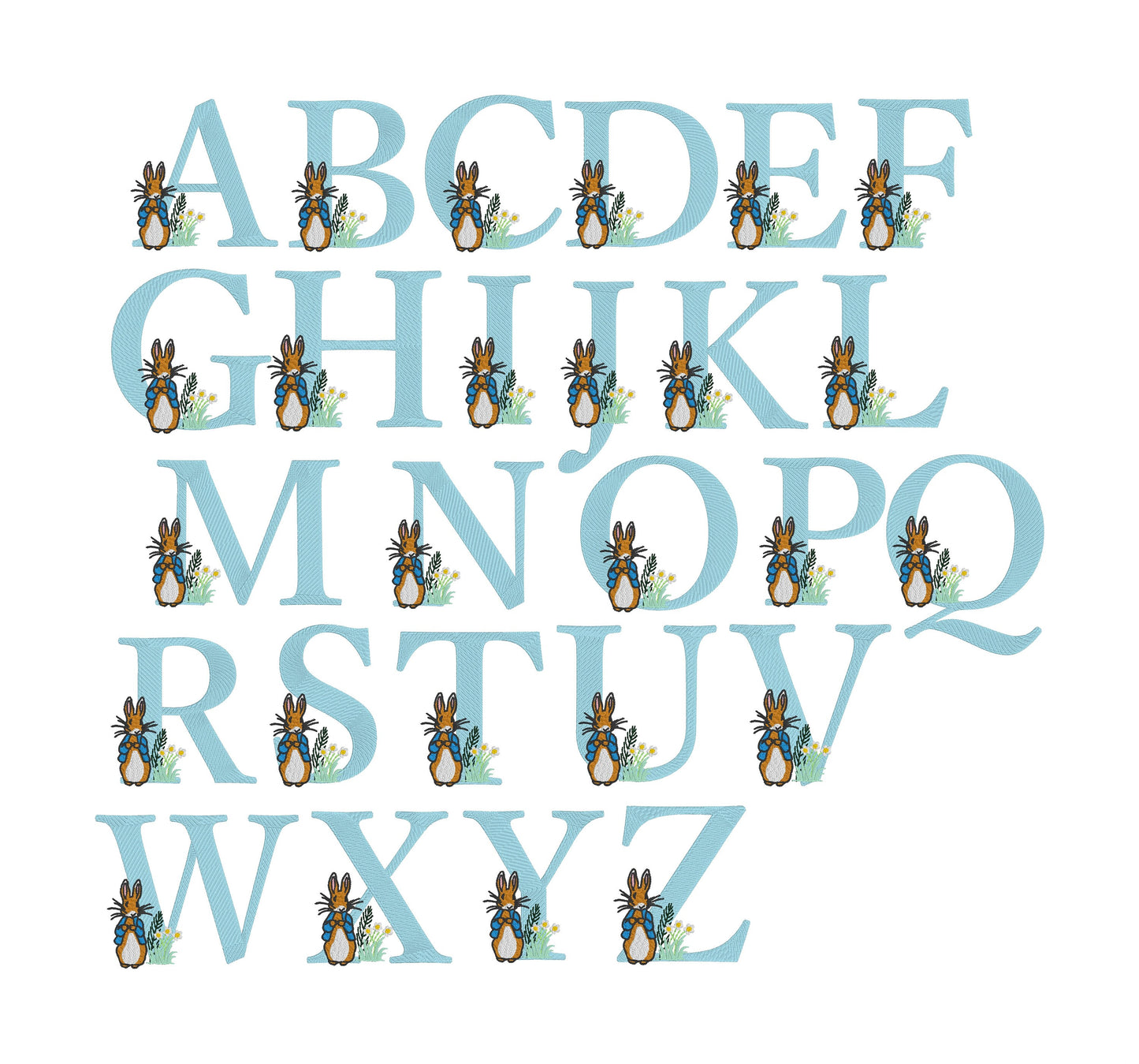 Bunny Baby Boy Quilt, Personalized, Baby Blanket, Blue Quilt, New Baby Gift, Embroidered Name, Custom Baby Quilt, Baby's Name